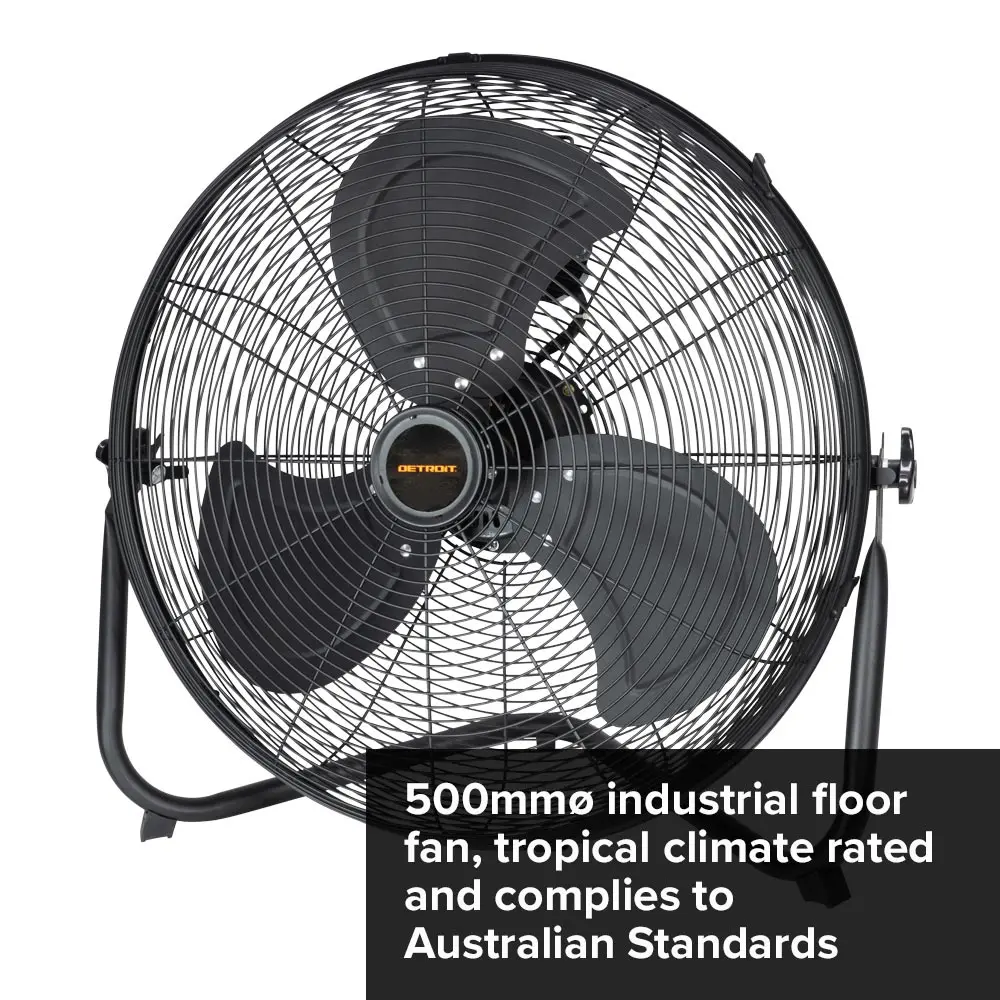 DETROIT 180W 500mm Industrial Floor Fan FANFLOOR
