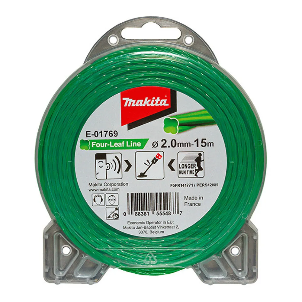 MAKITA 2.0mm x 15m Four Leaf Silent Nylon Line E01769