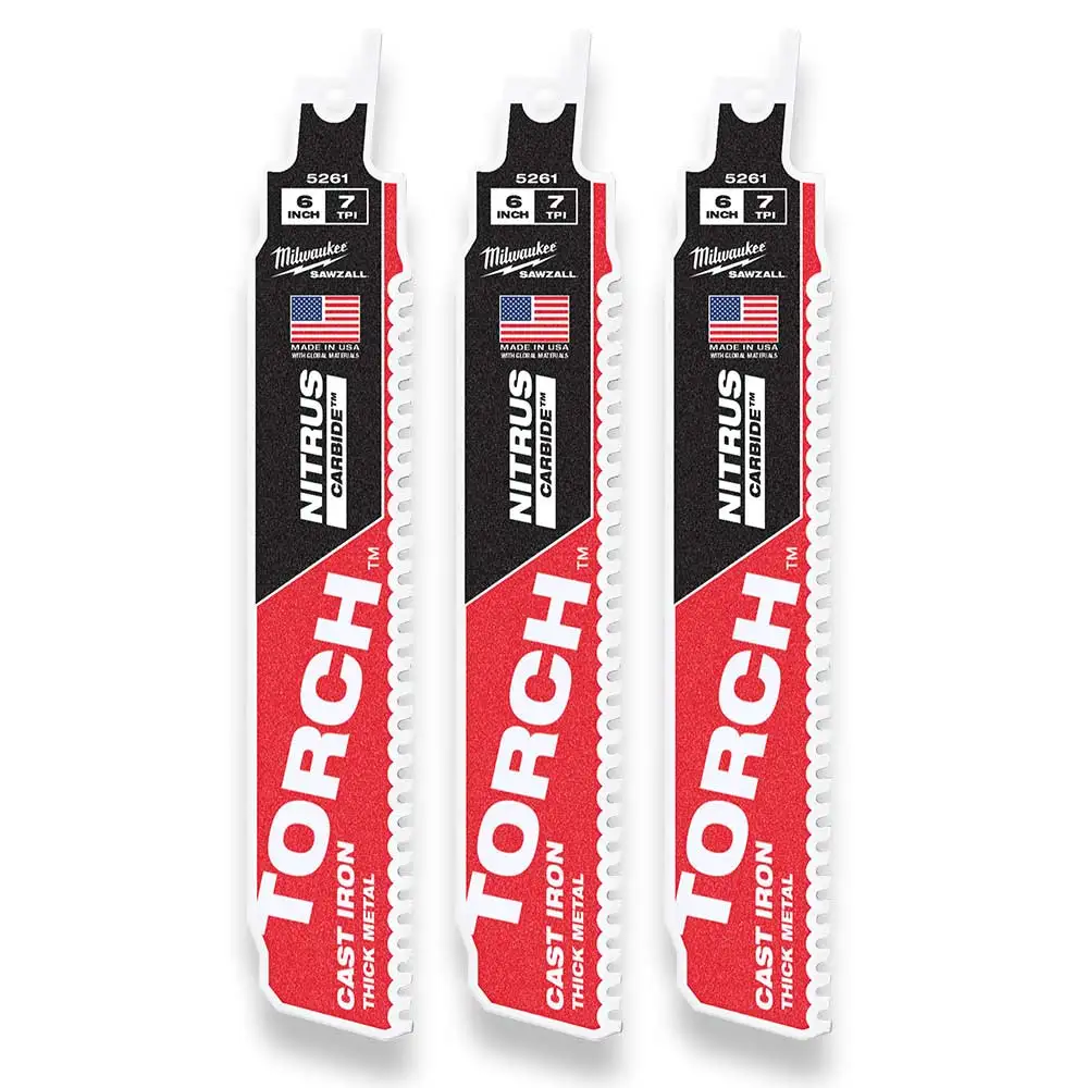 MILWAUKEE 150mm Sawzall Torch W/ Nitrus Carbide - 3 Piece 48005361