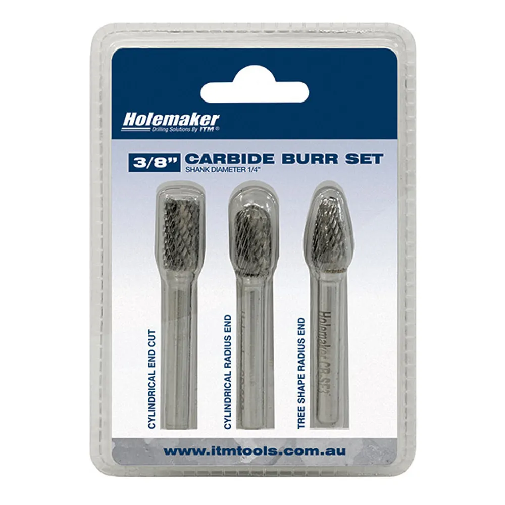 HOLEMAKER Carbide Burr Set Blister Pack CB-SET-03