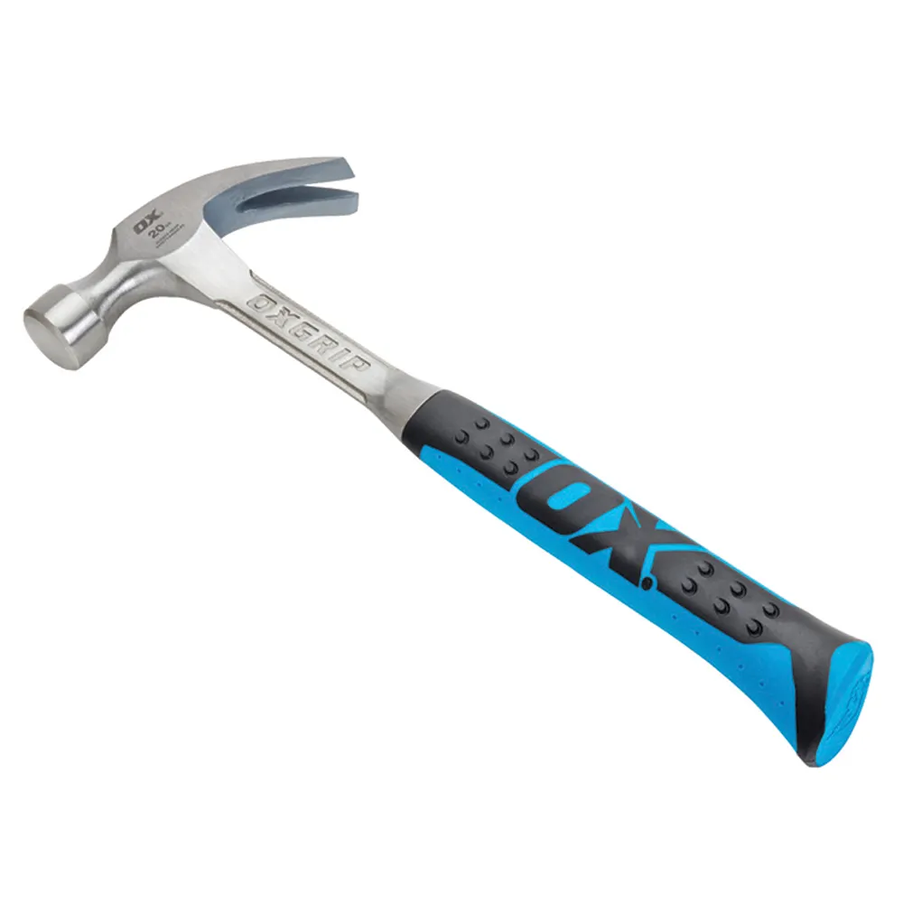 OX 24oz One Piece Steel Claw Hammer - GRIP Handle OX-P080124
