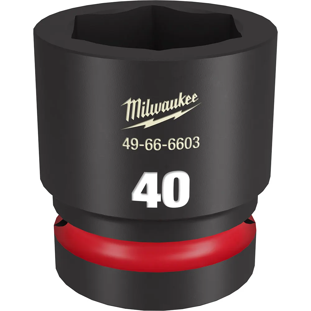 MILWAUKEE SHOCKWAVE 1inch Drive 40mm Standard 6 Point Impact Socket 49666603