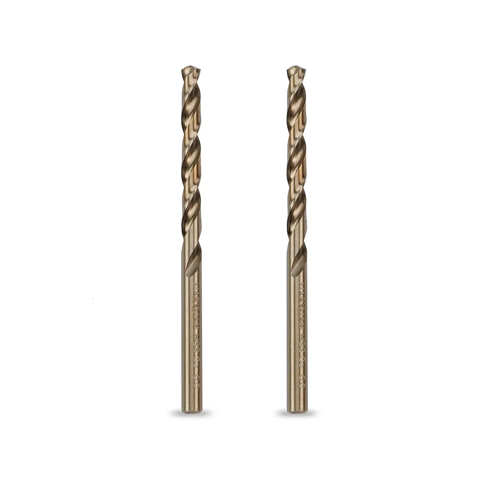 MARXMAN 5.0 x 85mm HSS-Cobalt Metal Jobber Drill Bit 2 Piece MHSSCO5MM2PC