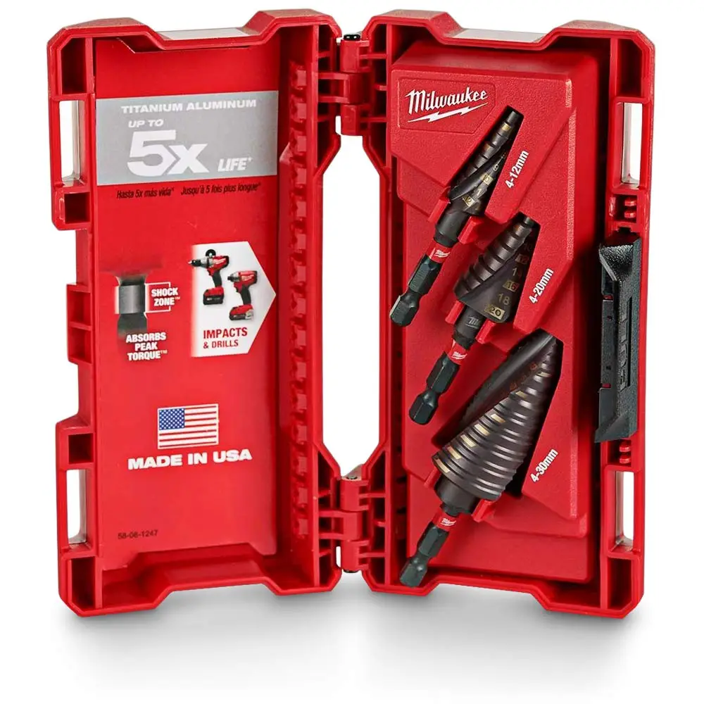 MILWAUKEE 3 Piece Step Drill Bit Set 48899266