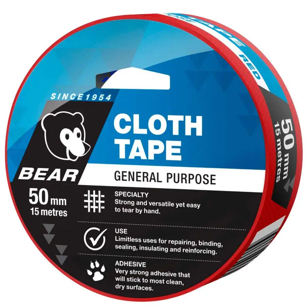 BEAR 50mm x 15m Tape Cloth - Red 66623336606