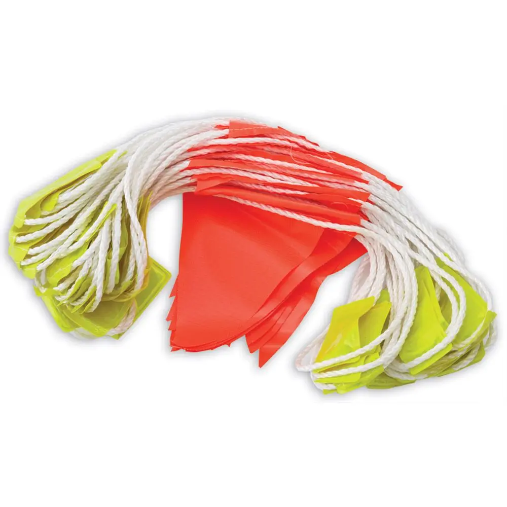 PROCHOICE 45 flags 30m Day & Night Orange Bunting Flags with Yellow Tabs BUN30DN