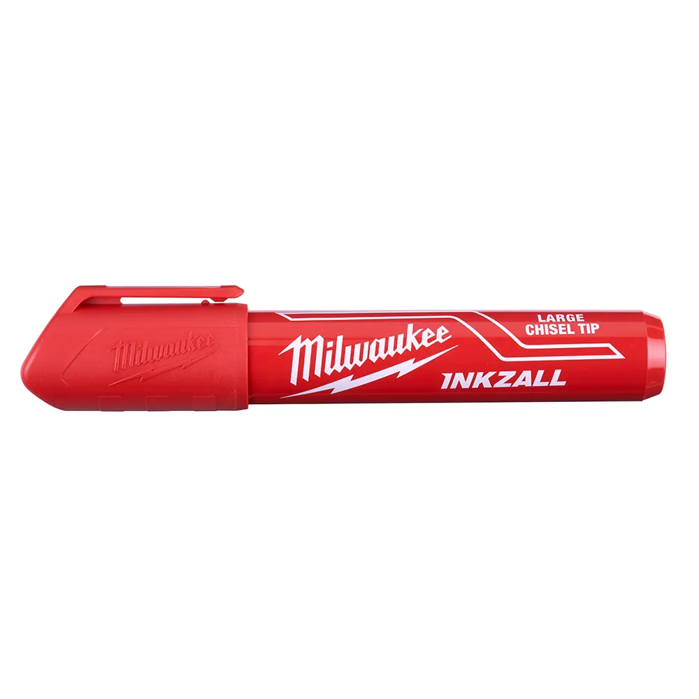 MILWAUKEE INKZALL Red Large Chisel Tip Marker 48223256