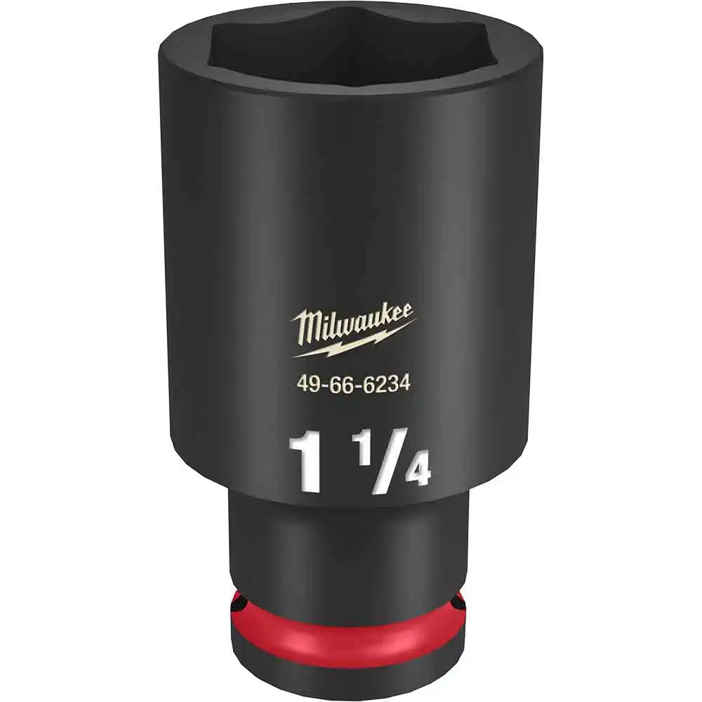 MILWAUKEE SHOCKWAVE 1/2" Drive 1-1/4" Deep 6 Point Impact Socket 49666234