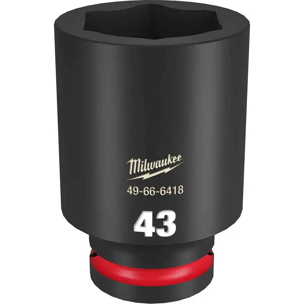 MILWAUKEE SHOCKWAVE 3/4inch Drive 43mm Deep 6 Point Impact Socket 49666418