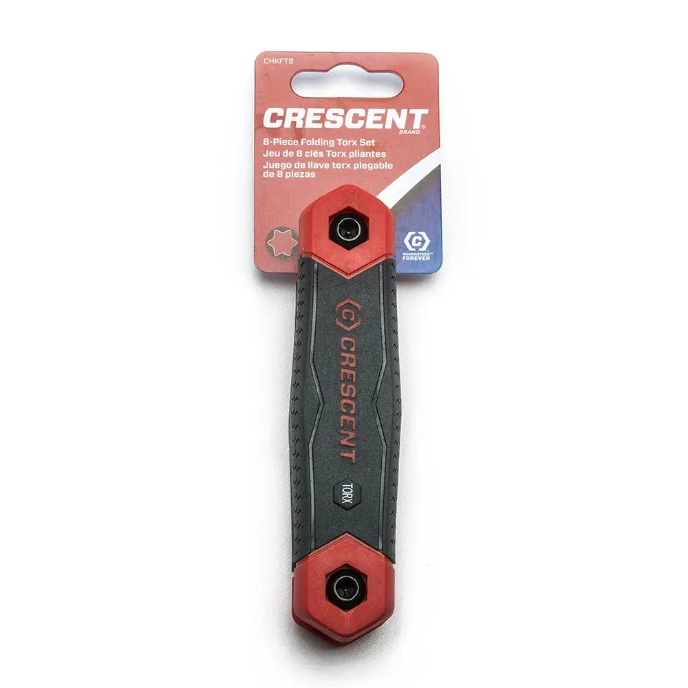 CRESCENT 8 Pc. Folding Torx Dual Material Key Set CHKFT8