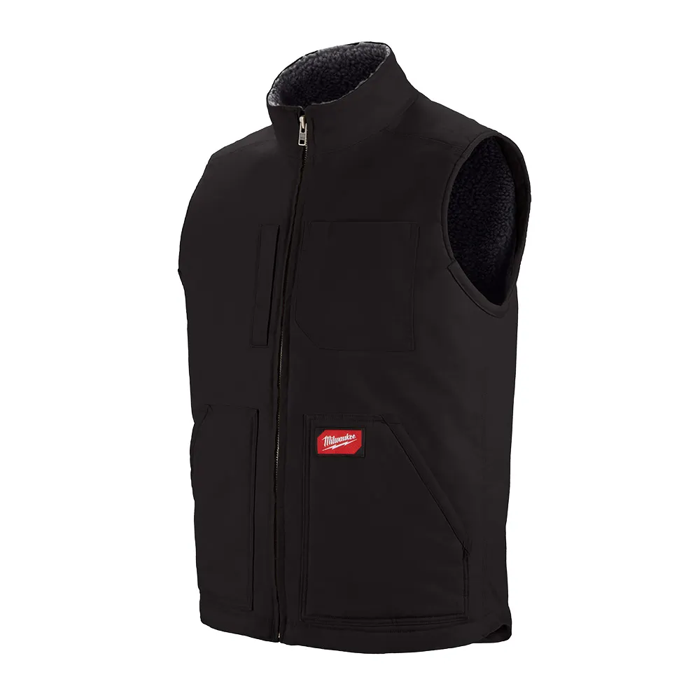 MILWAUKEE GRIDIRON Sherpa Lined Vest - Black 801B