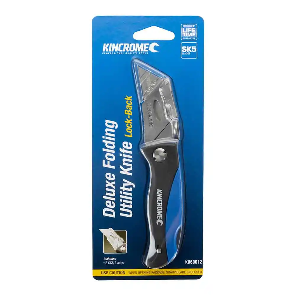 KINCROME 160mm Folding Utility Knife Lock Back K060012