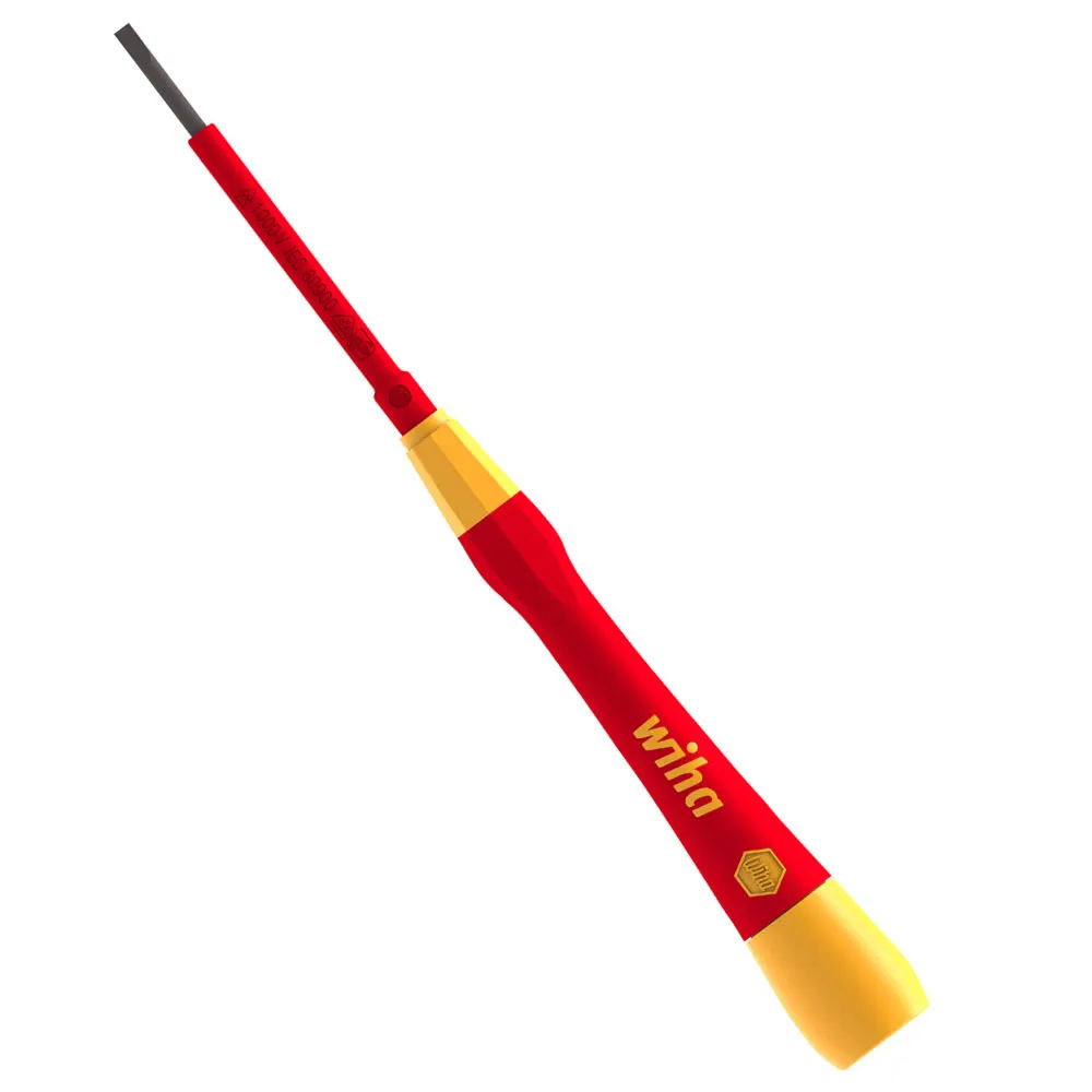 WIHA VDE 2.5X60mm PicoFinish Fine Slotted Screwdriver 44538