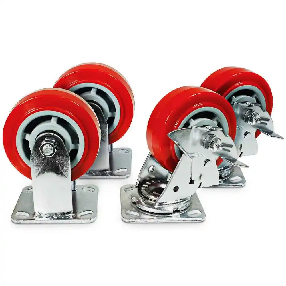 HRD 120 x 25mm Storage Steel Site Castor Set HRDSBC4V2