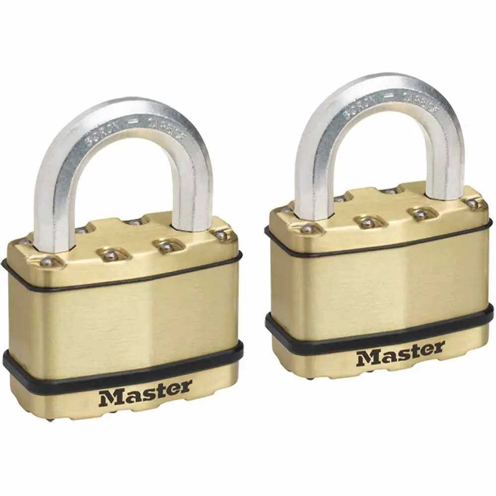 MASTER LOCK 50mm Excell Laminated Padlock - 2 Pack M5BTAU