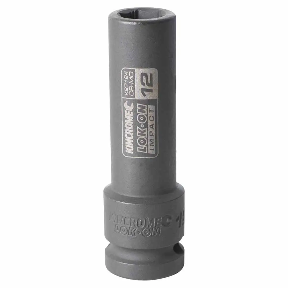 KINCROME LOK-ON 12mm 1/2" Drive Deep Impact Socket K27124