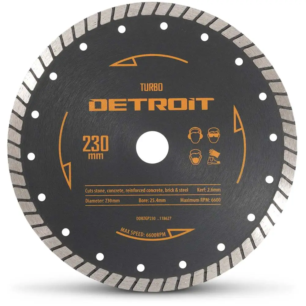 DETROIT 230mm Turbo Diamond Blade for General Purpose Cutting