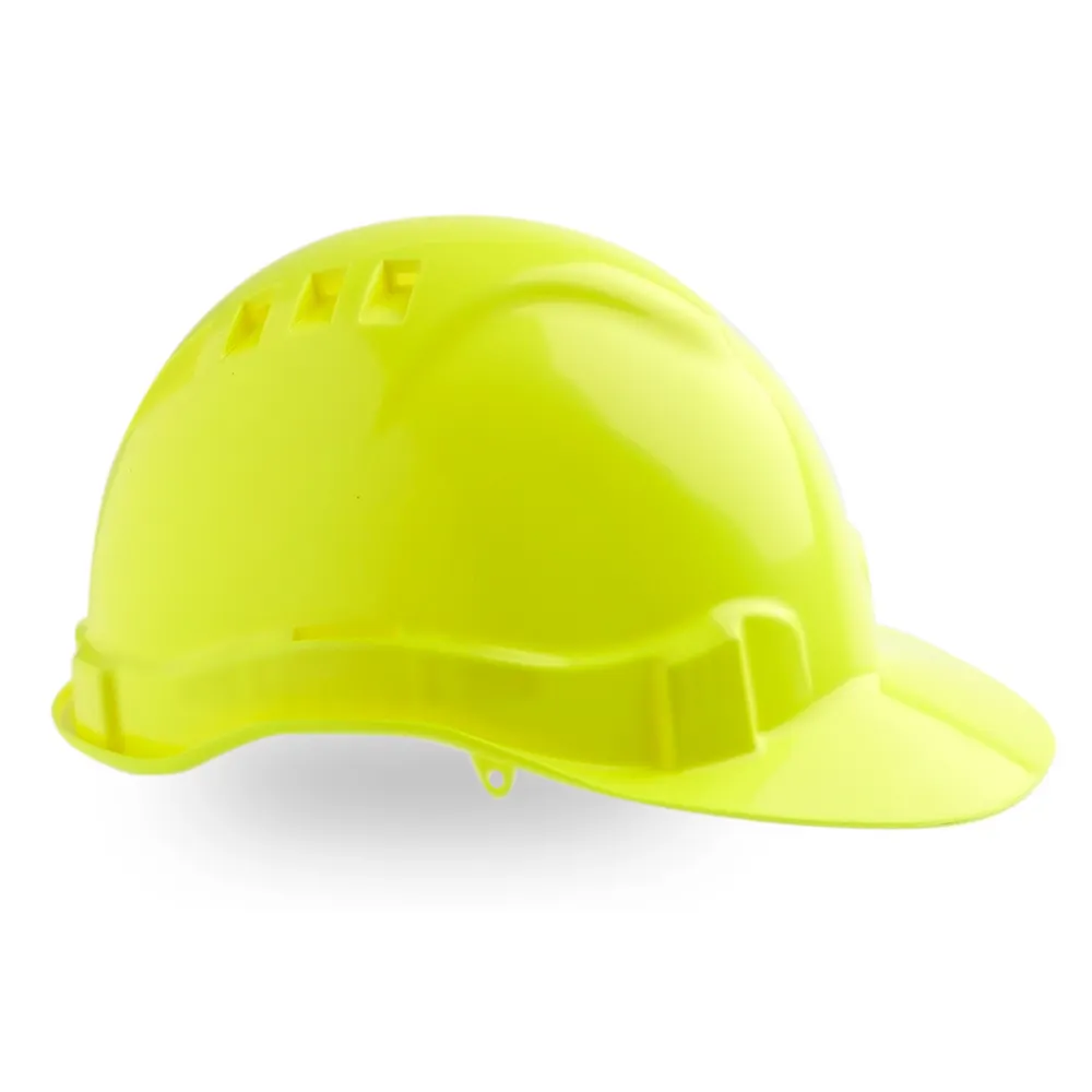 PROCHOICE Hat Hard Safety 6 Point Vented Fluro Yellow, V9 HHV9-FY