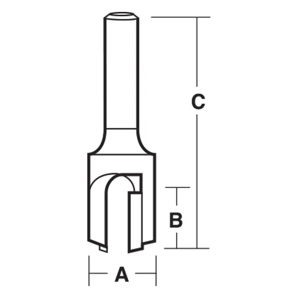 CARBITOOL Router Bit TCT Hinge Mortise 7/8inch -Diameter 1/2inch -Shank T 1628 1/2