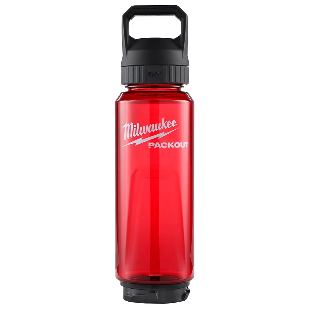MILWAUKEE PACKOUT™ 1005ml (34oz) Plastic Bottle - Red 48228372R