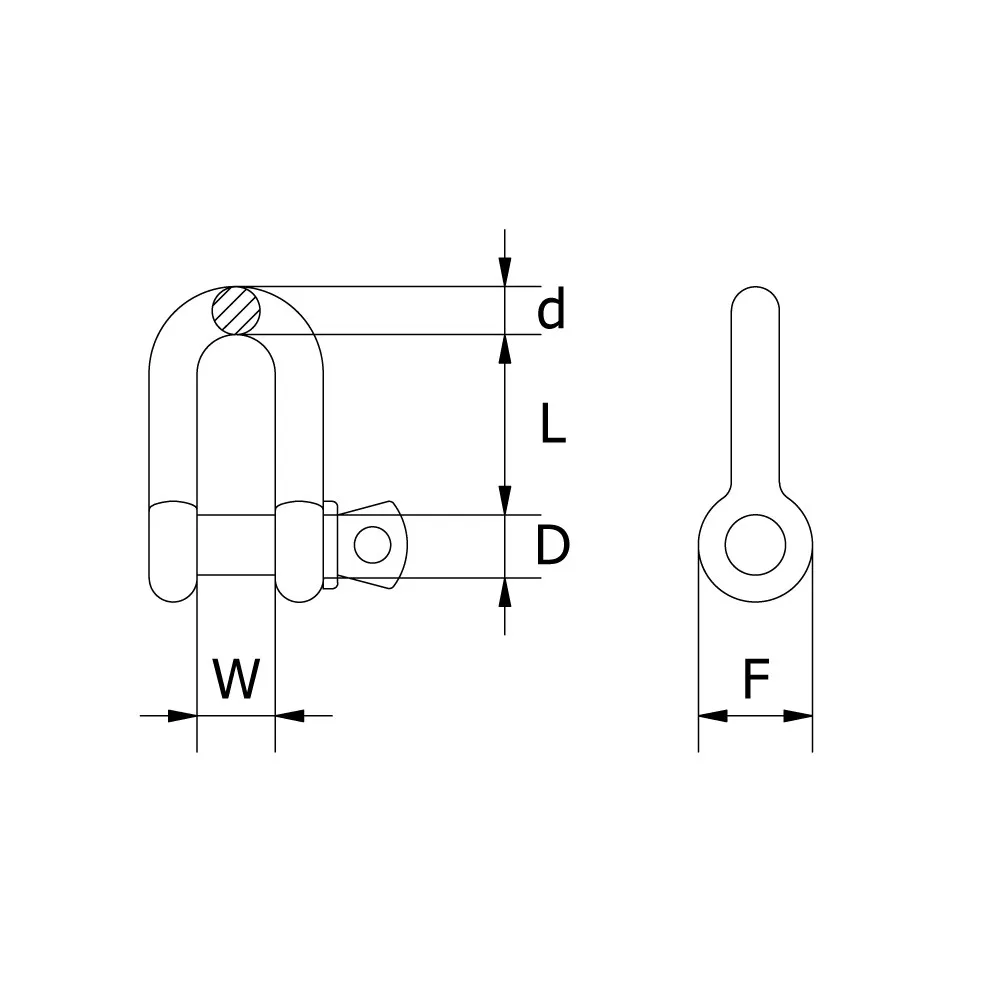 BEAVER 6mm Hot Dipped Galvanised Commercial Dee Shackles 200306P