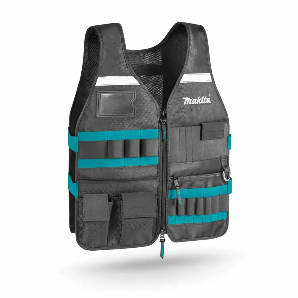 MAKITA Work Vest Adjustable Pockets E-15609