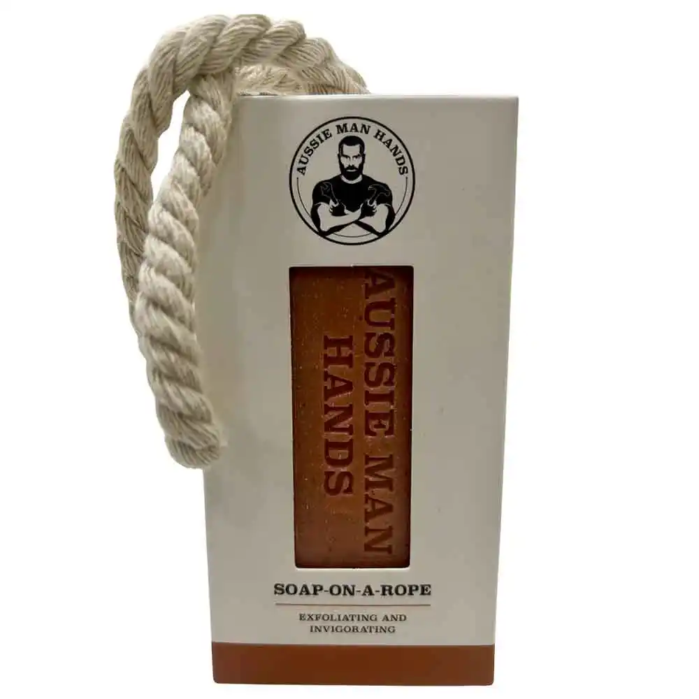 AUSSIE MAN HANDS 250g Rope Soap Bar SOAP1