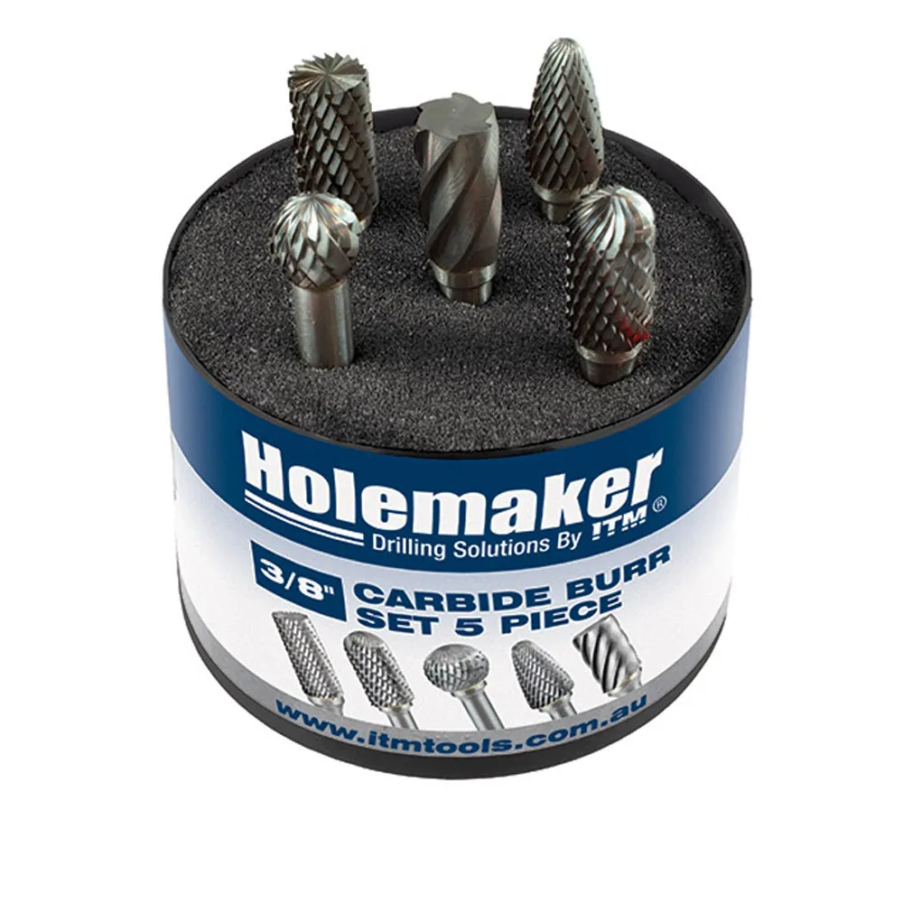 HOLEMAKER Round Tube Carbide Burr Set CB-SET-01