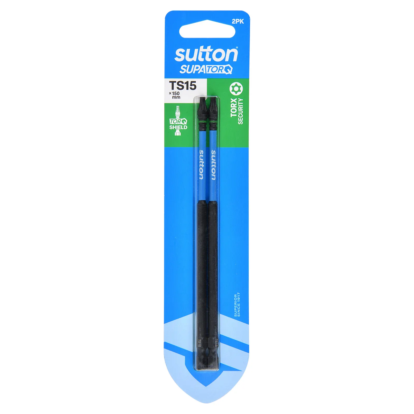 SUTTON SUPATORQ TS15X150mm Torx Security Screwdriver Bit - 2 Piece S214H02G15