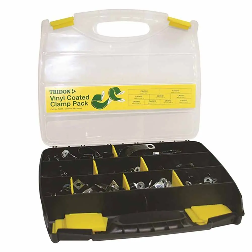 TRIDON 85 Piece Vinyl Coated Hose Clamp Pack TVC85