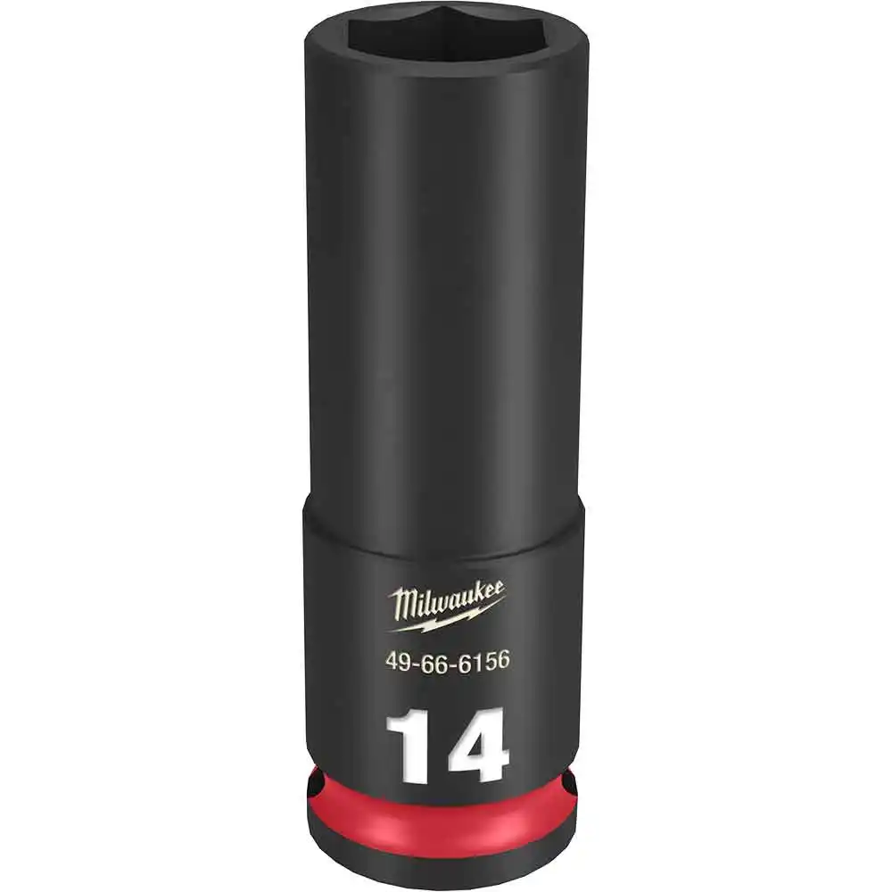 MILWAUKEE SHOCKWAVE 3/8" Drive 14mm Deep 6 Point Impact Socket 49666156