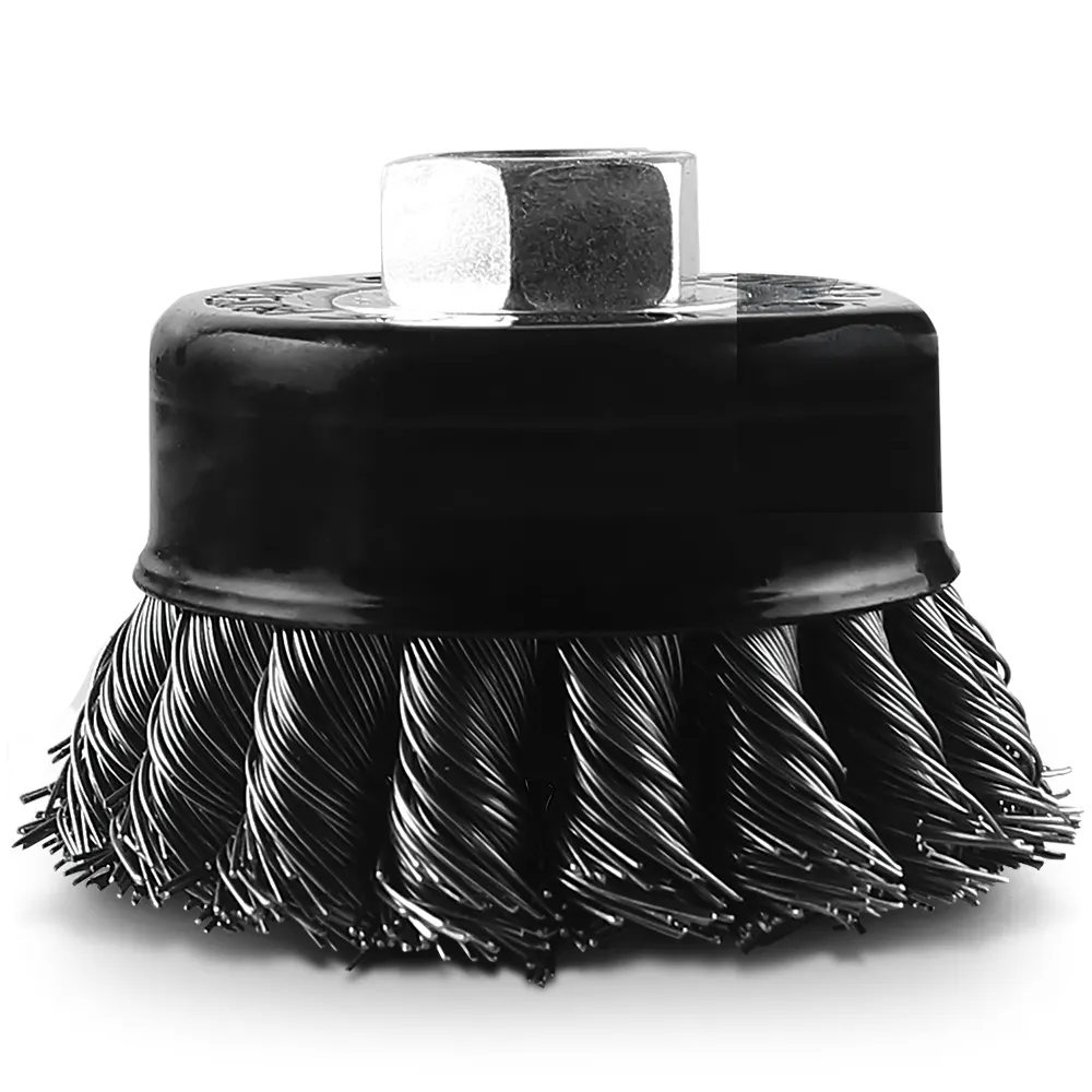 DETROIT 65mm 0.5mm Steel Twist Knot Wire Cup Brush
