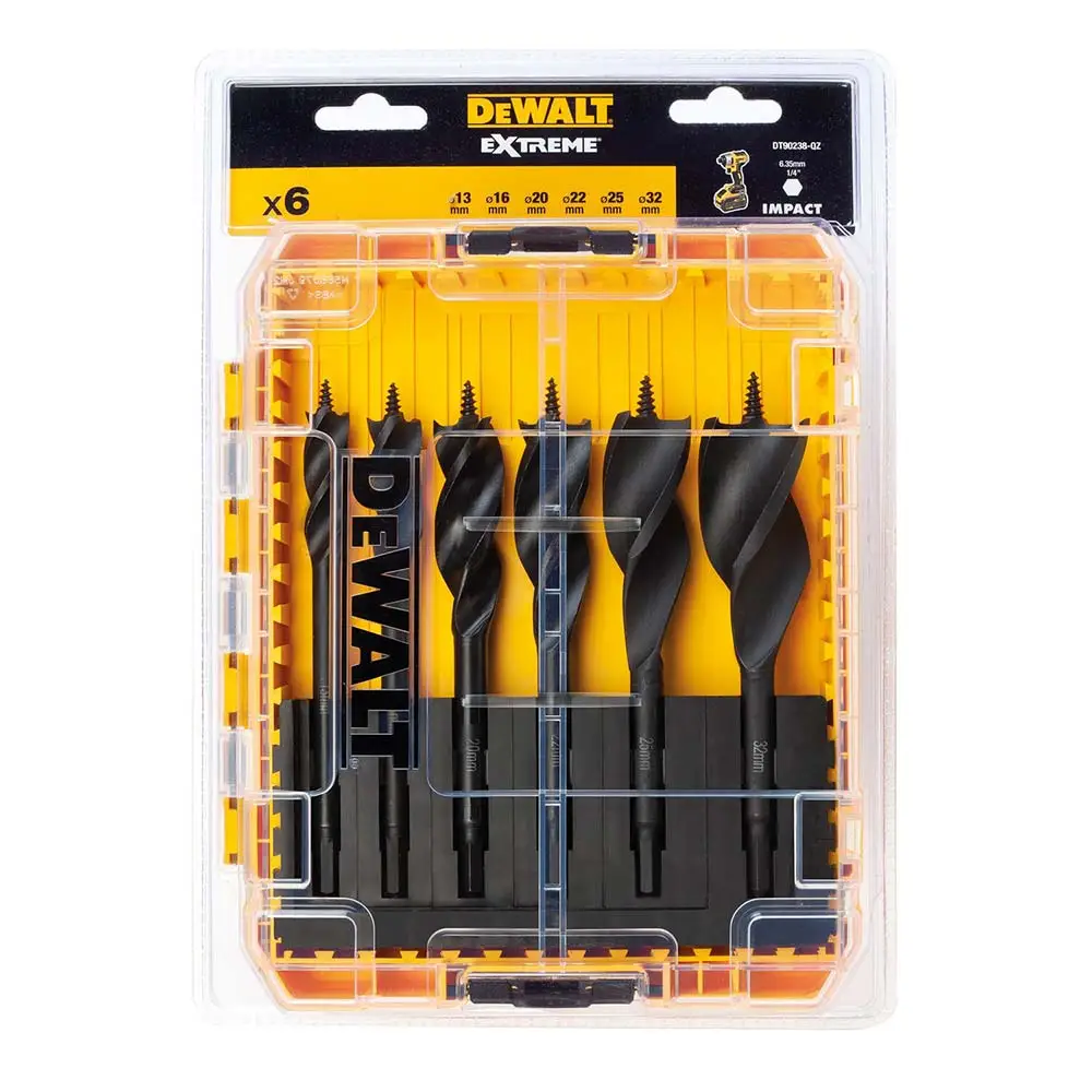 DEWALT 6 Piece 152mm Tri-Flute Extreme Spade Bit DT90238-QZ