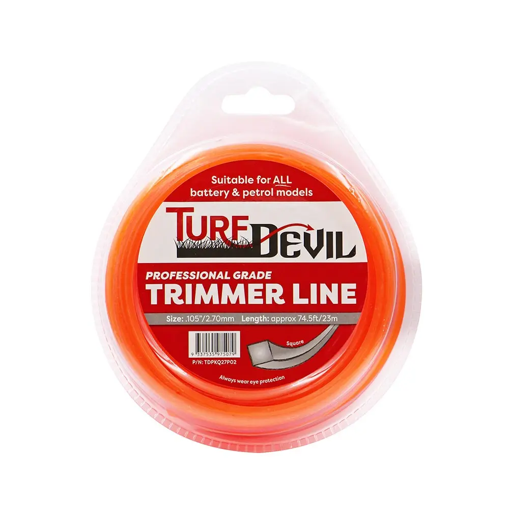 TURF DEVIL 2.70mm Professional Trimmer Line "Square" TDPKQ27P02