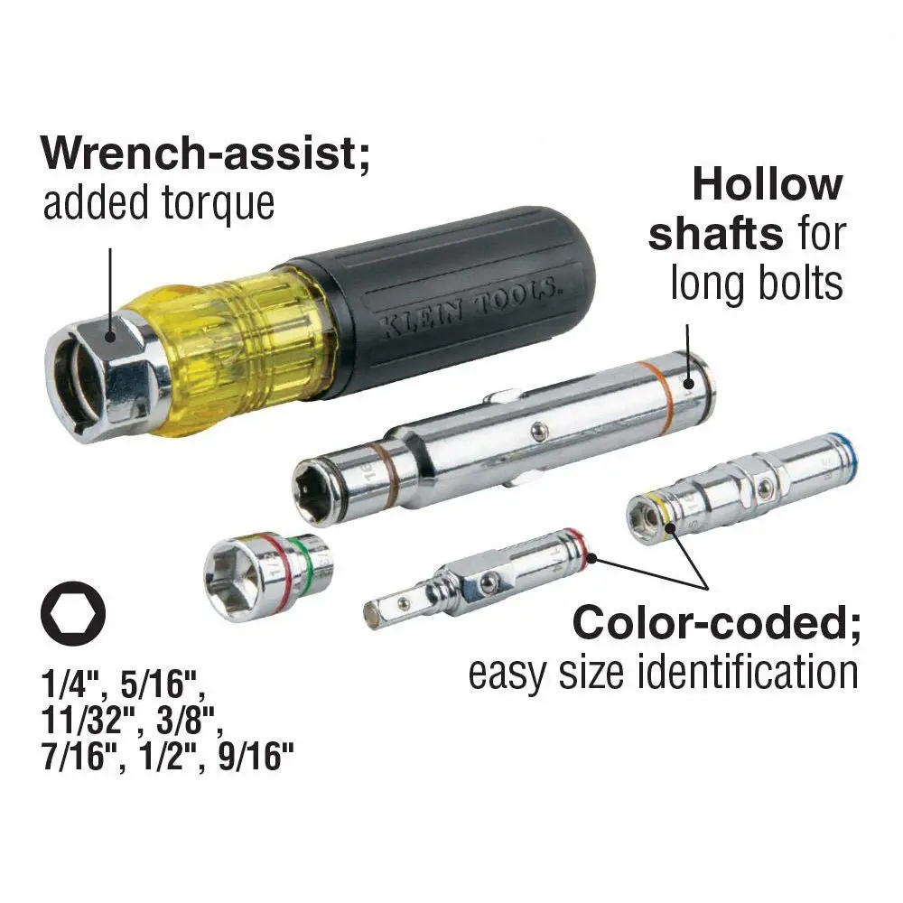 KLEIN 248mm 7-in-1 Screwdriver/Nut Driver A32807MAG