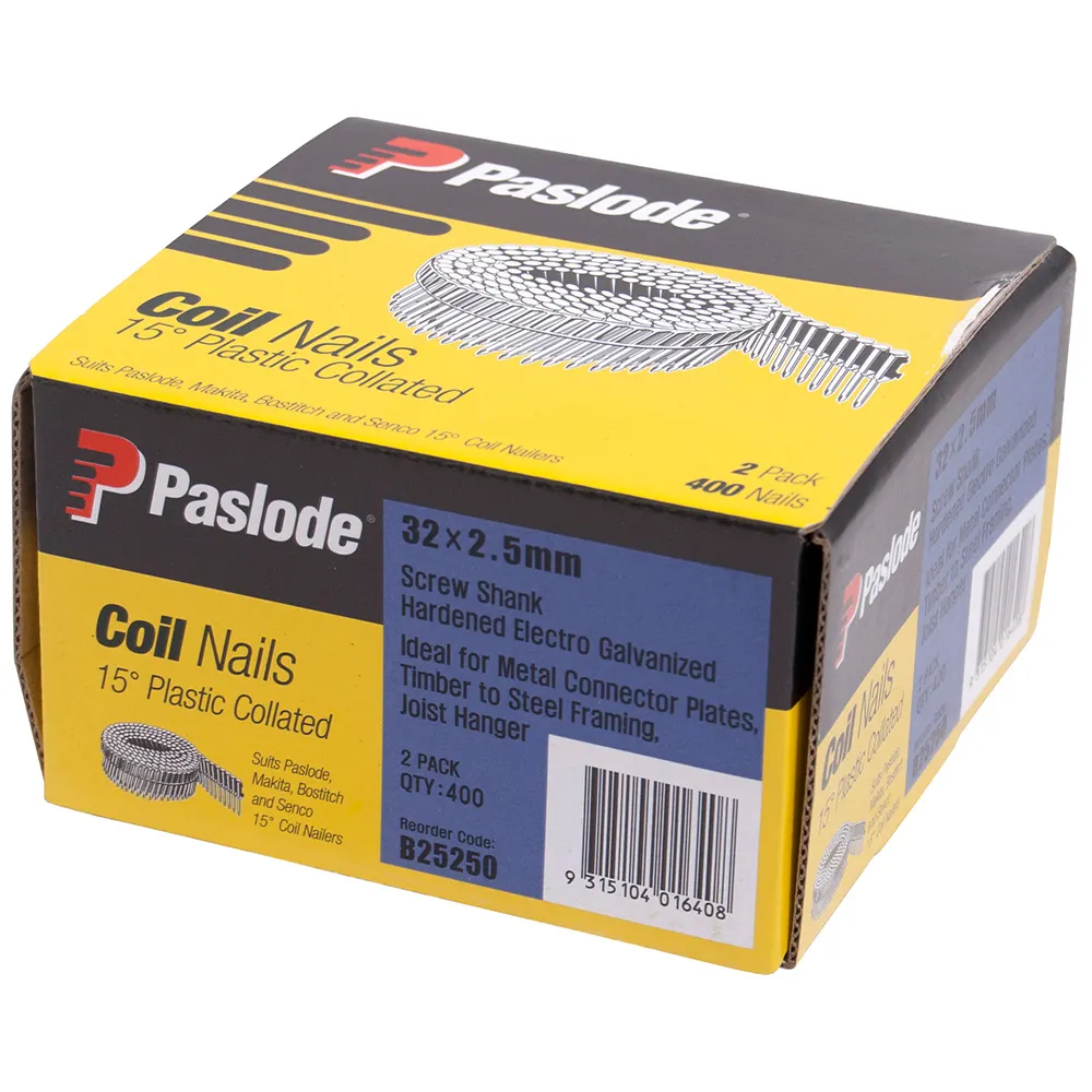 PASLODE 32mm Collated Plastic Sheet Nails 400 Pack B25250