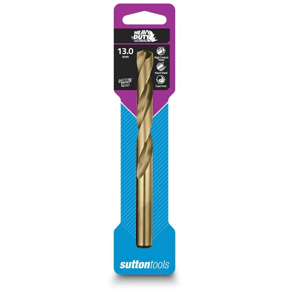 SUTTON 13.0 x 151mm HSS-Cobalt Jobber Drill Bit - HD-COBALT