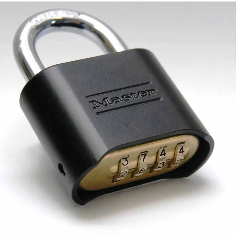 MASTER 51mm Black Zinc Hardened Combination Padlock 178DAU