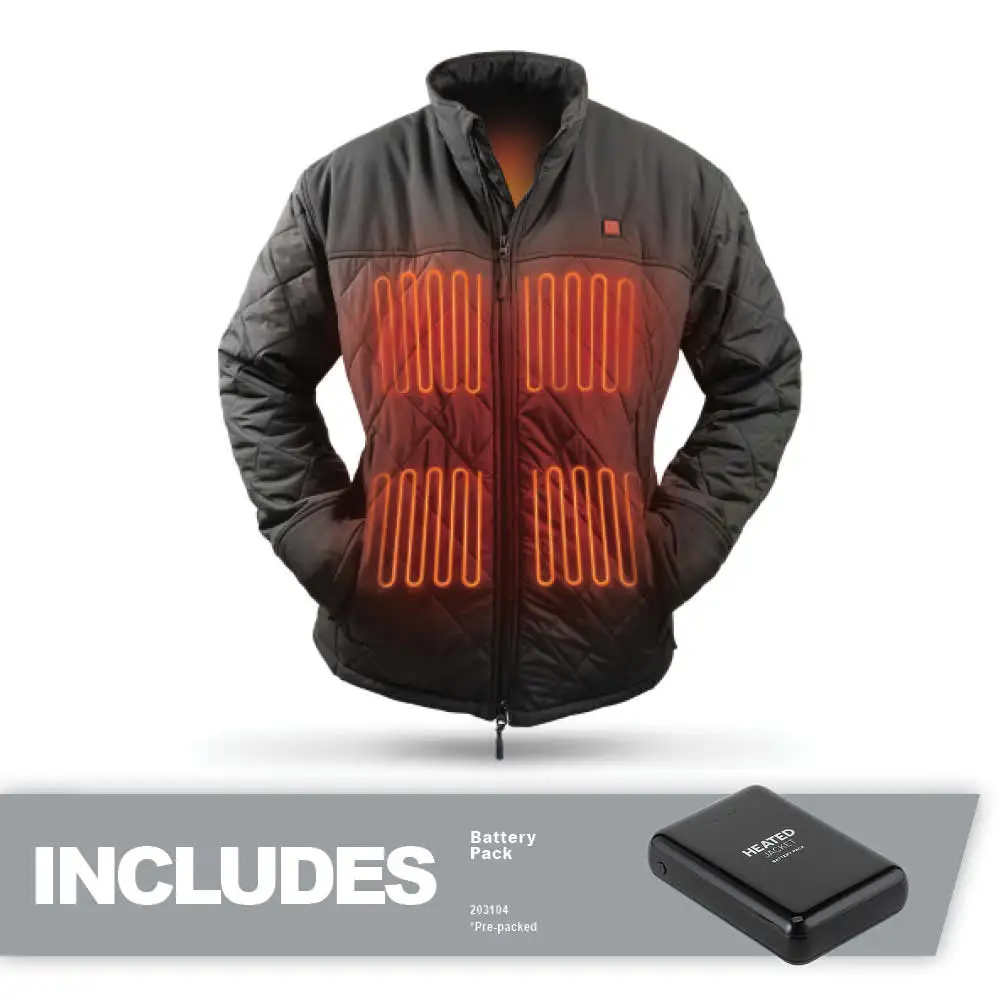 TOTAL TOOLS 7.4V Women's Quilted Black Heated Jacket HJQBLACKWS