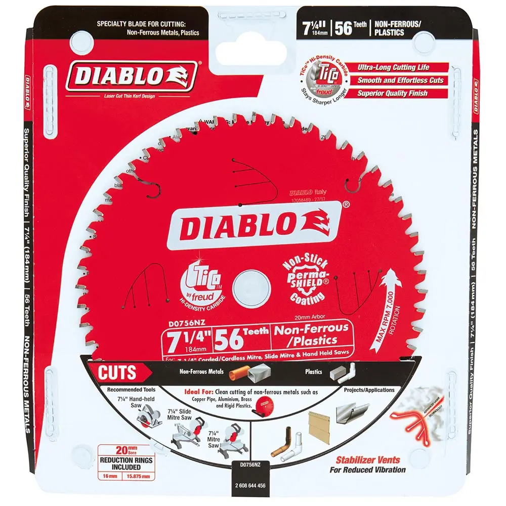 DIABLO 184mm 56T Non-Ferrous/Plastics Saw Blade 2608644456