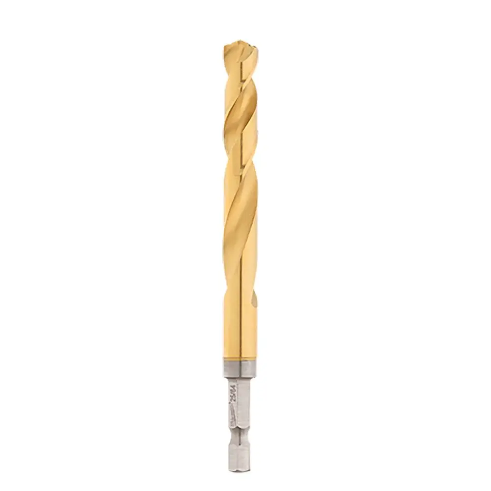 MILWAUKEE 9.5 x 118mm 1/4-Hex Quick-Change HSS-TiN Jobber Drill Bit - RED-HELIX 48894822