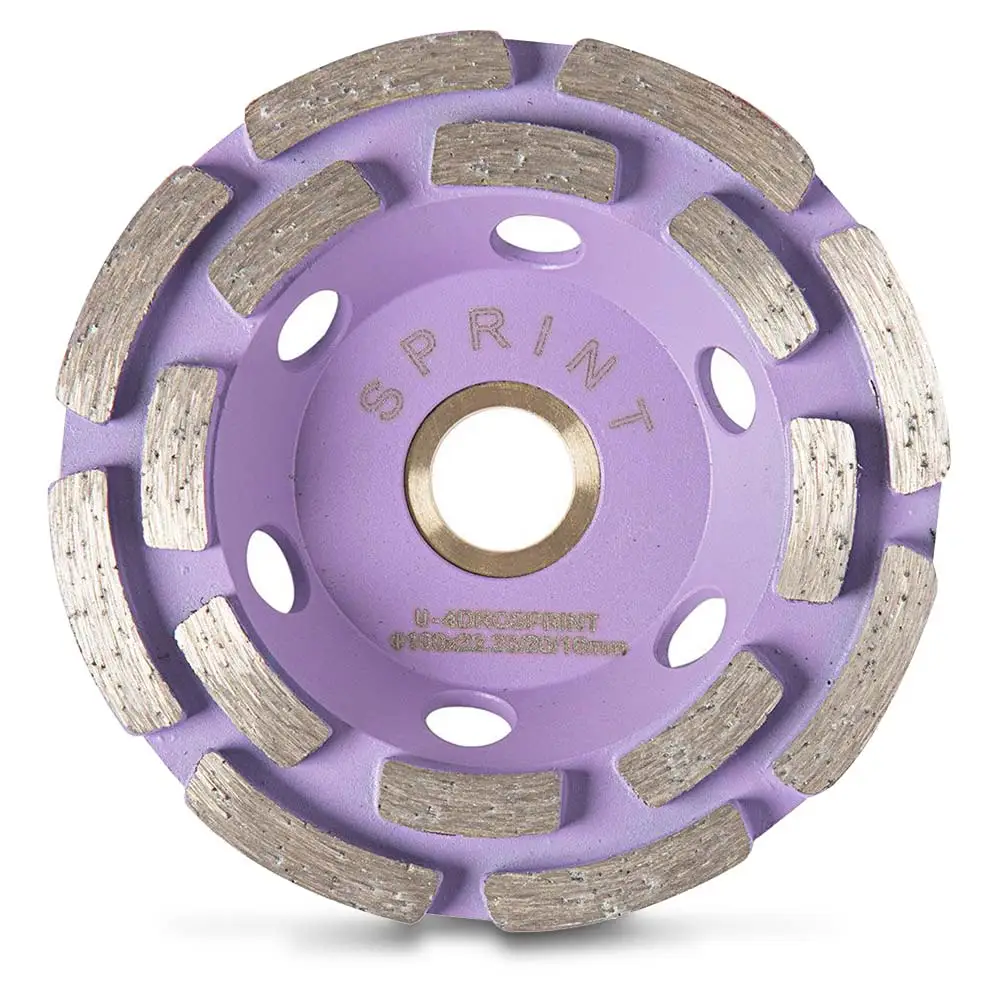 UNITEC 100mm Double-Row General Purpose Diamond Grinding Cup - SPRINT U-4DRCSPRINT