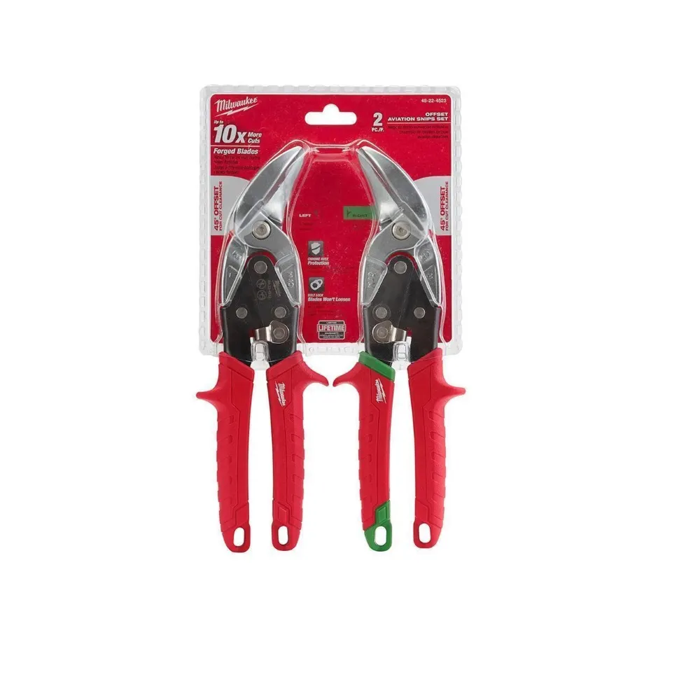 MILWAUKEE 2-Piece Offset Aviation Tin Snips Set 48224523