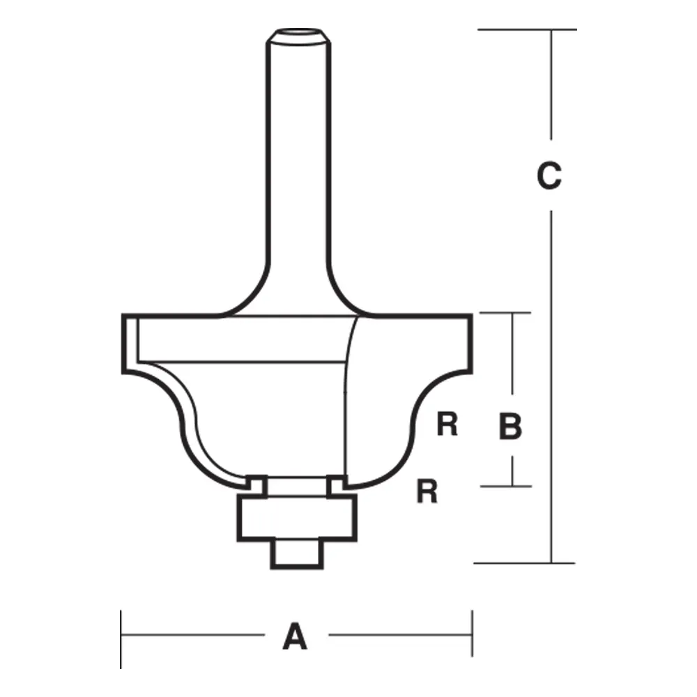 ECONOCUT Router Bit TCT Roman Ogee 4mm 1/4inch -Shank EY 5705 B