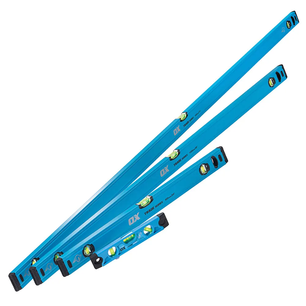OX 600/1200/1800mm Spirit Level Set & 230mm Torpedo Level OX-T500404