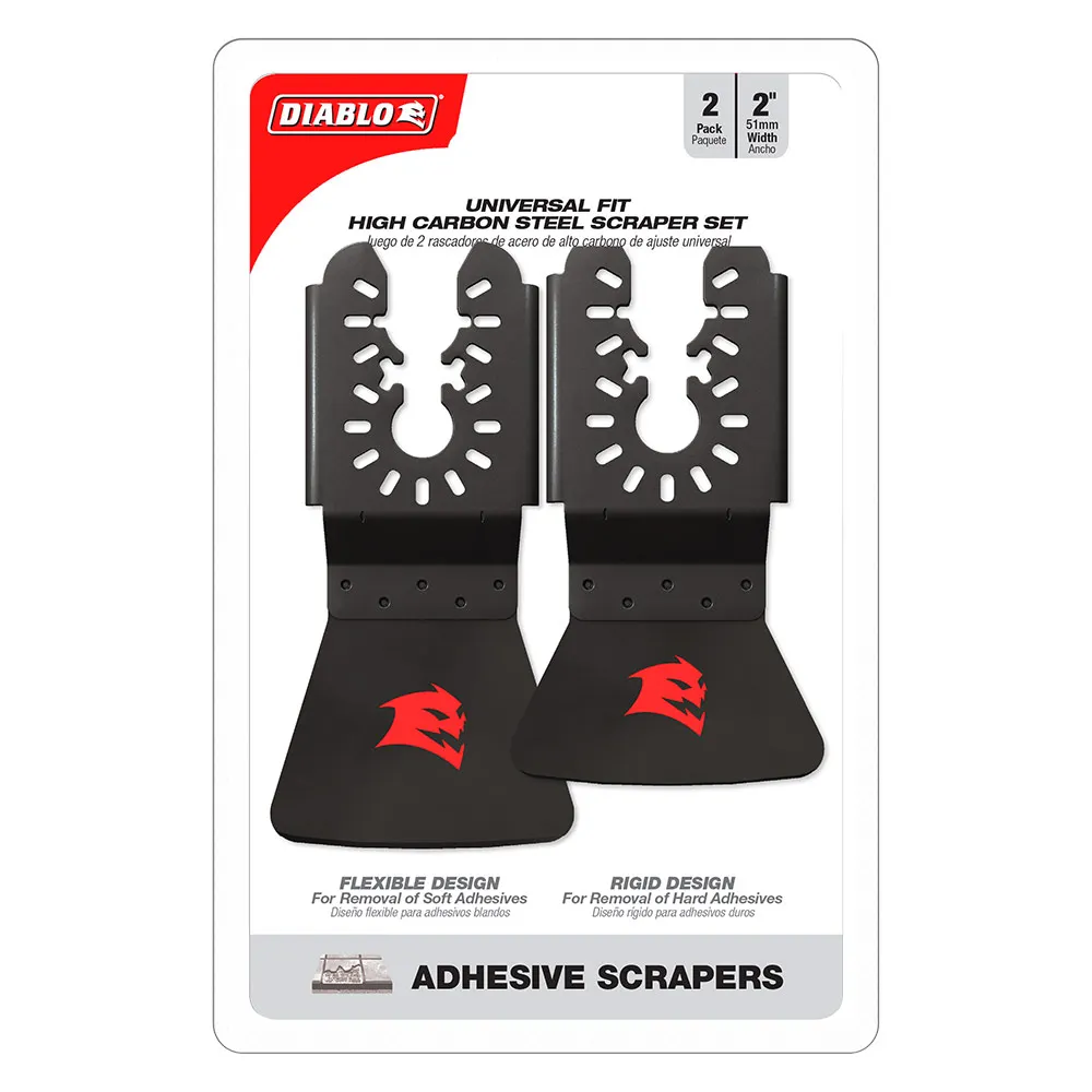 DIABLO Universal Fit High Carbon Steel Multi-Tool Scraper Set For Adhesive Removal 2608F02297