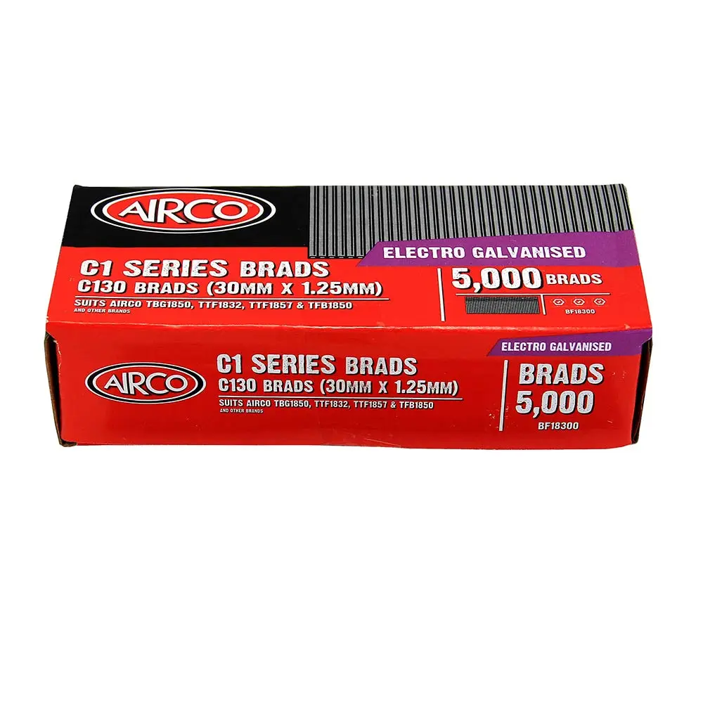 AIRCO C100 Series Brad Nails - 30 x 1.2mm BF18300