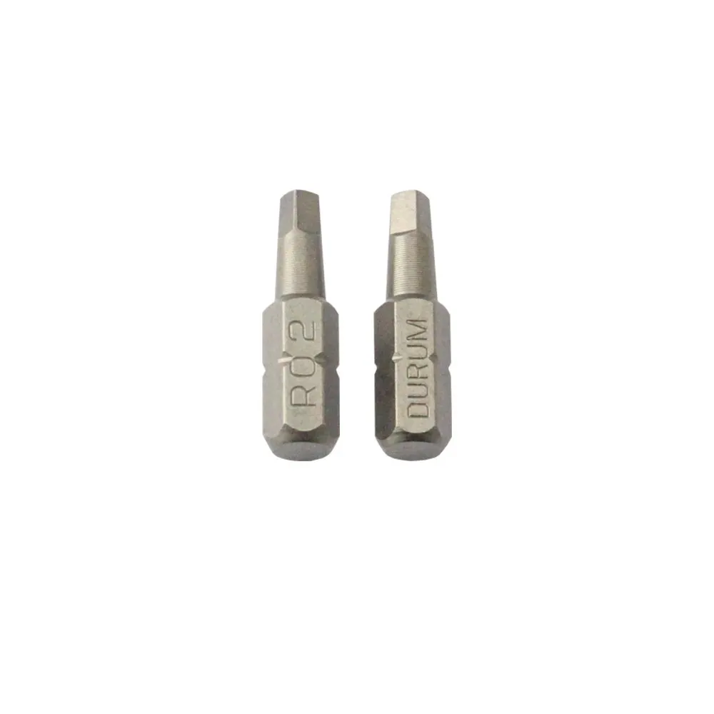 DURUM R2 x 25mm Robertson/Square Insert Screwdriver Bit - 2 Piece