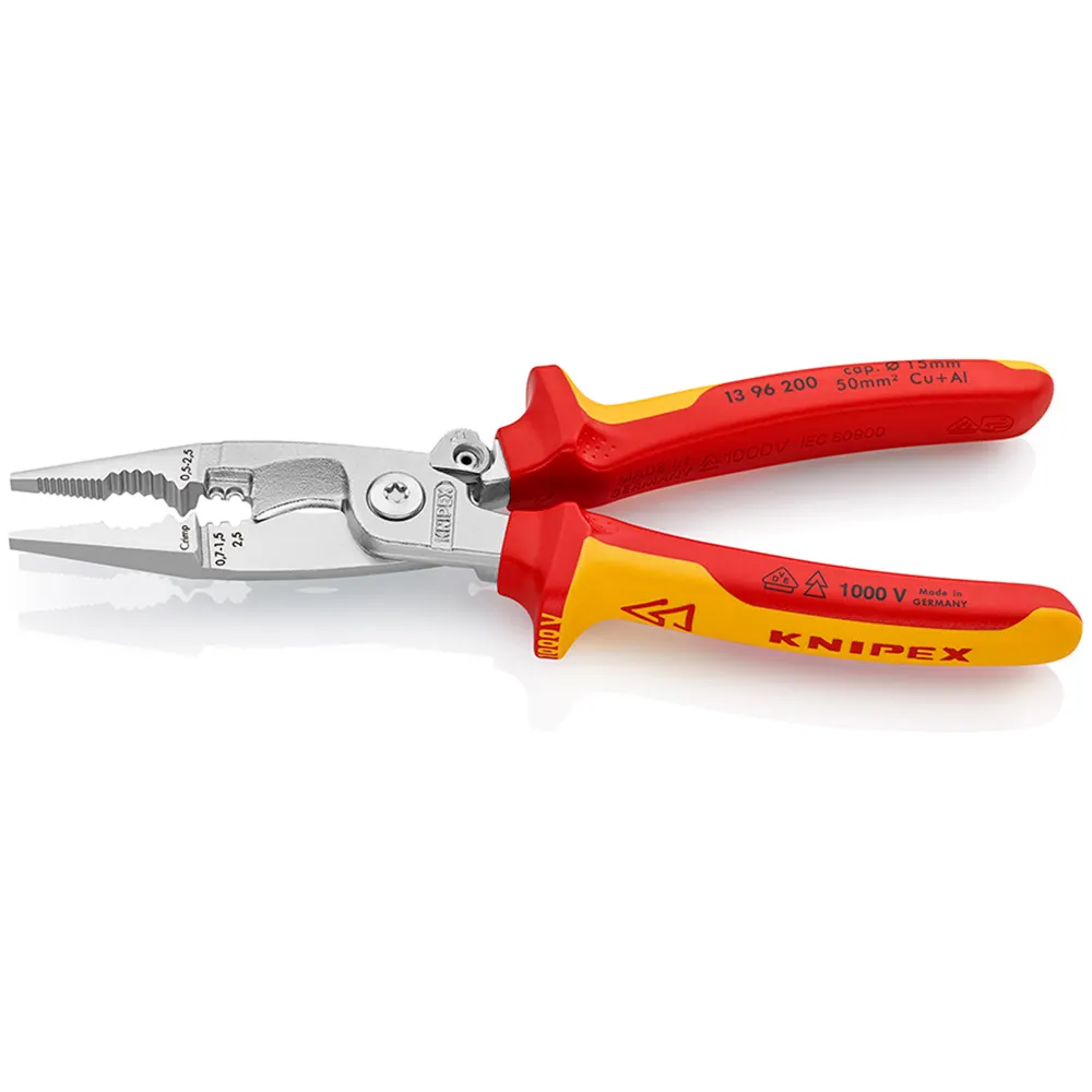 KNIPEX 6-in-1 200mm 1000V VDE Electrician Plier 1396200SB