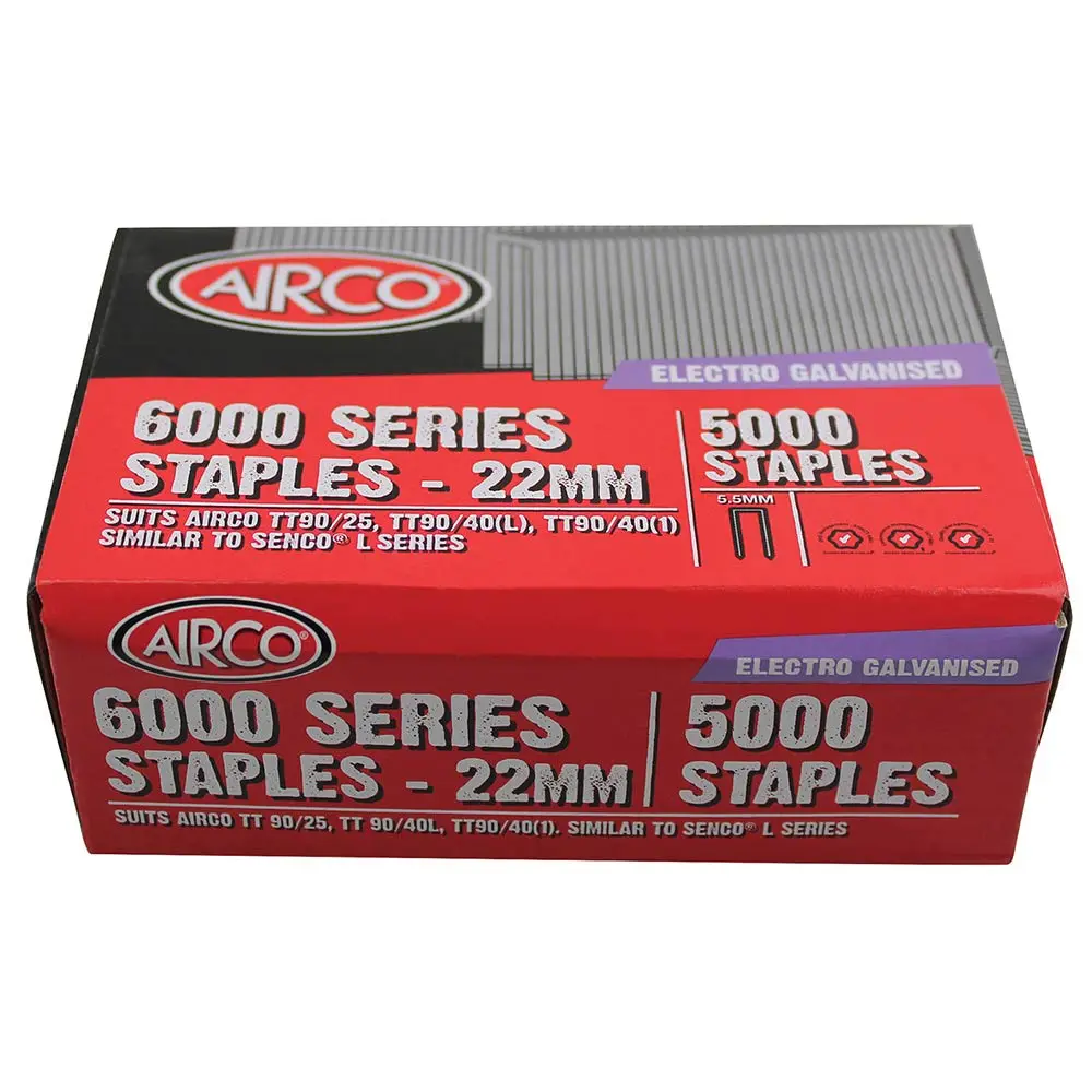AIRCO 6000 Series Staples - 22 x 5.5mm SM60220